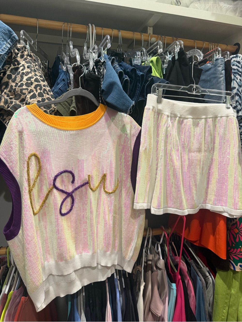 QUEEN OF SPARKLES LSU women’s set XL